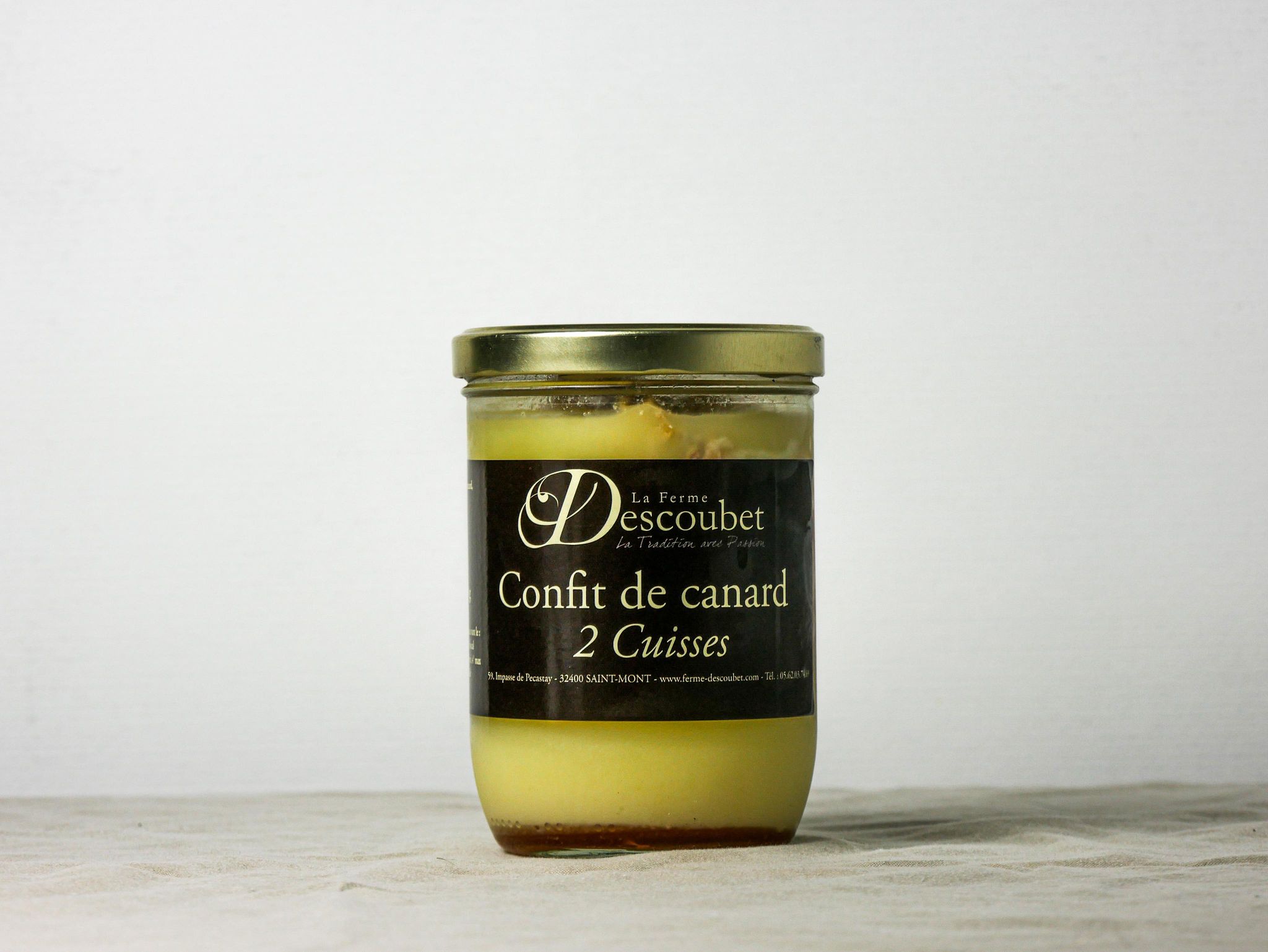 Confit de canard 600g.   2 cuisses Plats cuisinés